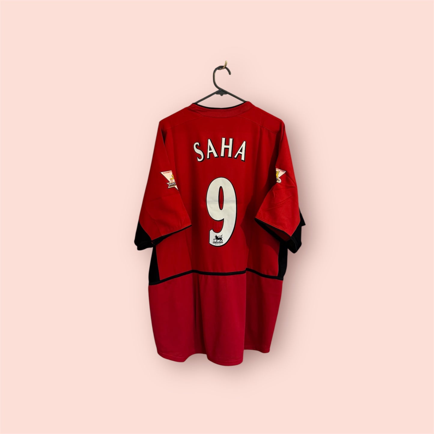 Manchester United Football Shirt - 2002 / 2003 / 2004 - Home - XL - #9 Saha