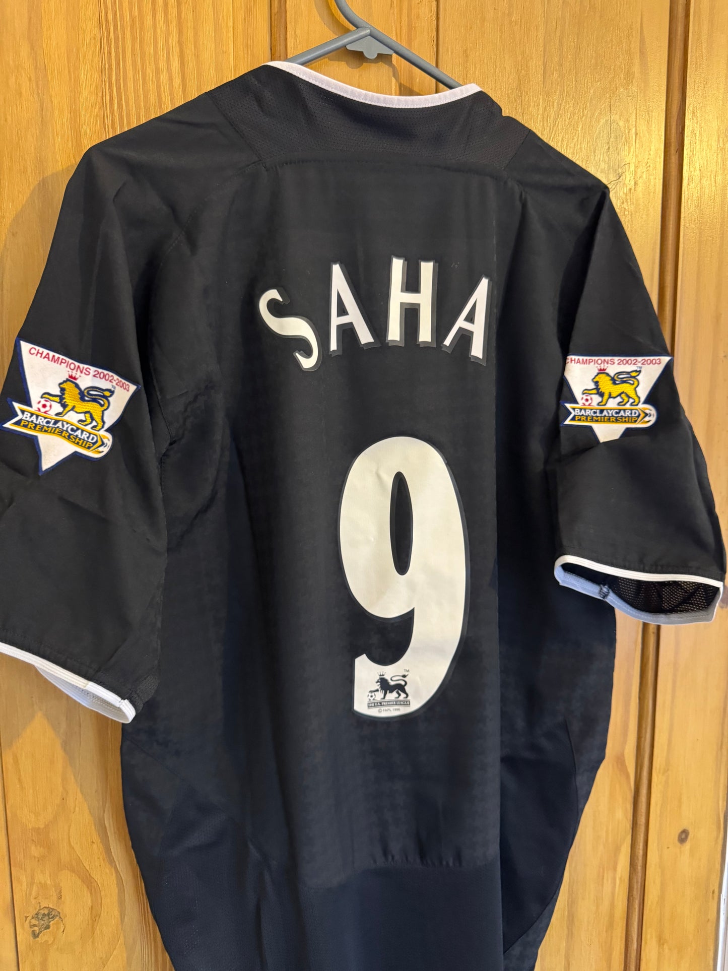 Manchester United Football Shirt - 2003 / 2004 - Away - Medium - #9 Louis Saha