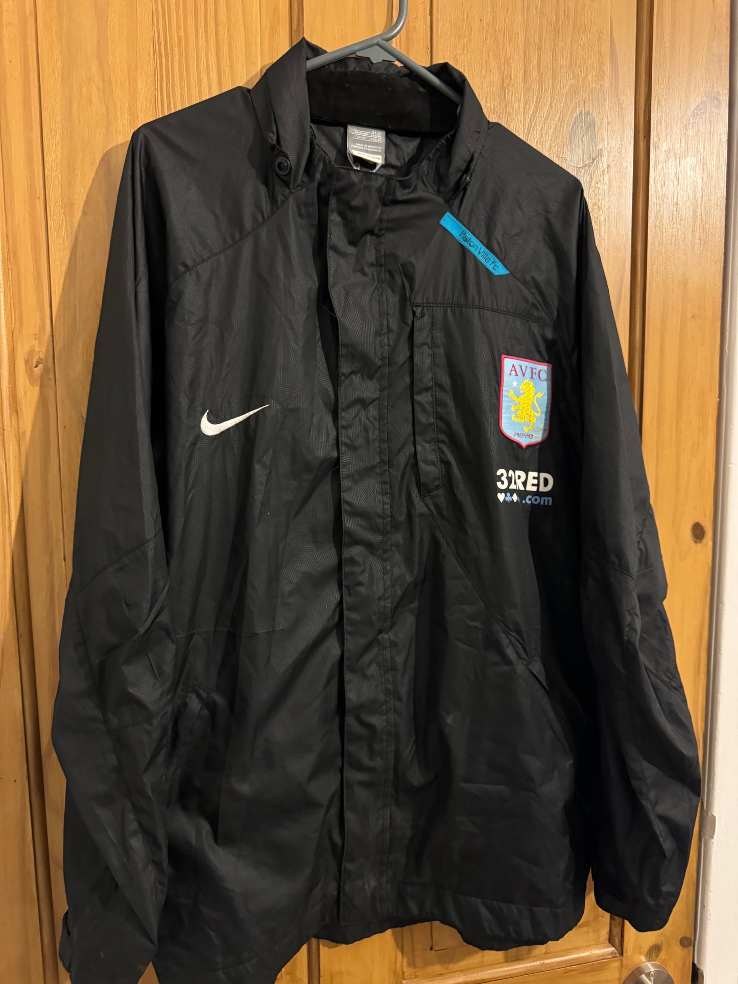 Aston Villa Football Coat - 2007 / 2008 Hooded Stormfit Waterproof Jacket - Large - Rare
