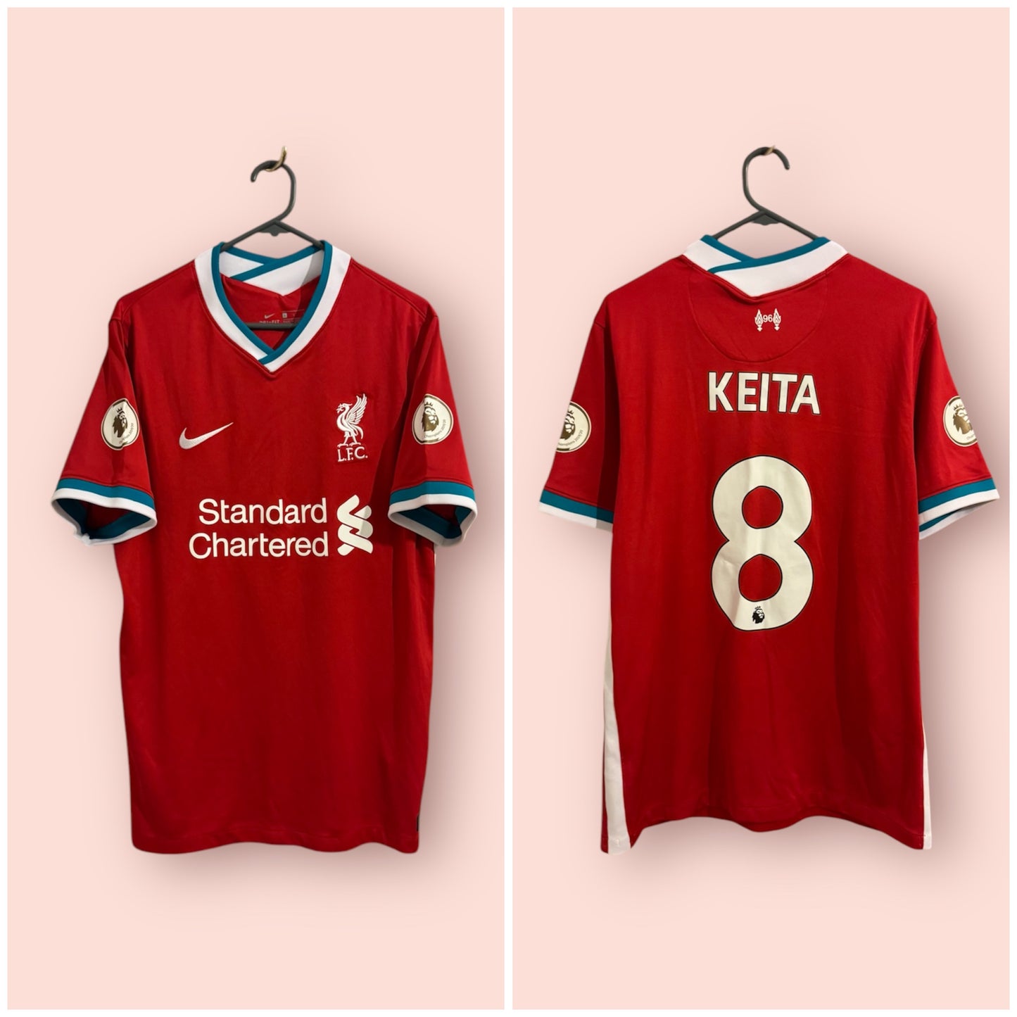 Liverpool Football Shirt - 2020 / 2021 - Home - Large - #8 Naby Keita