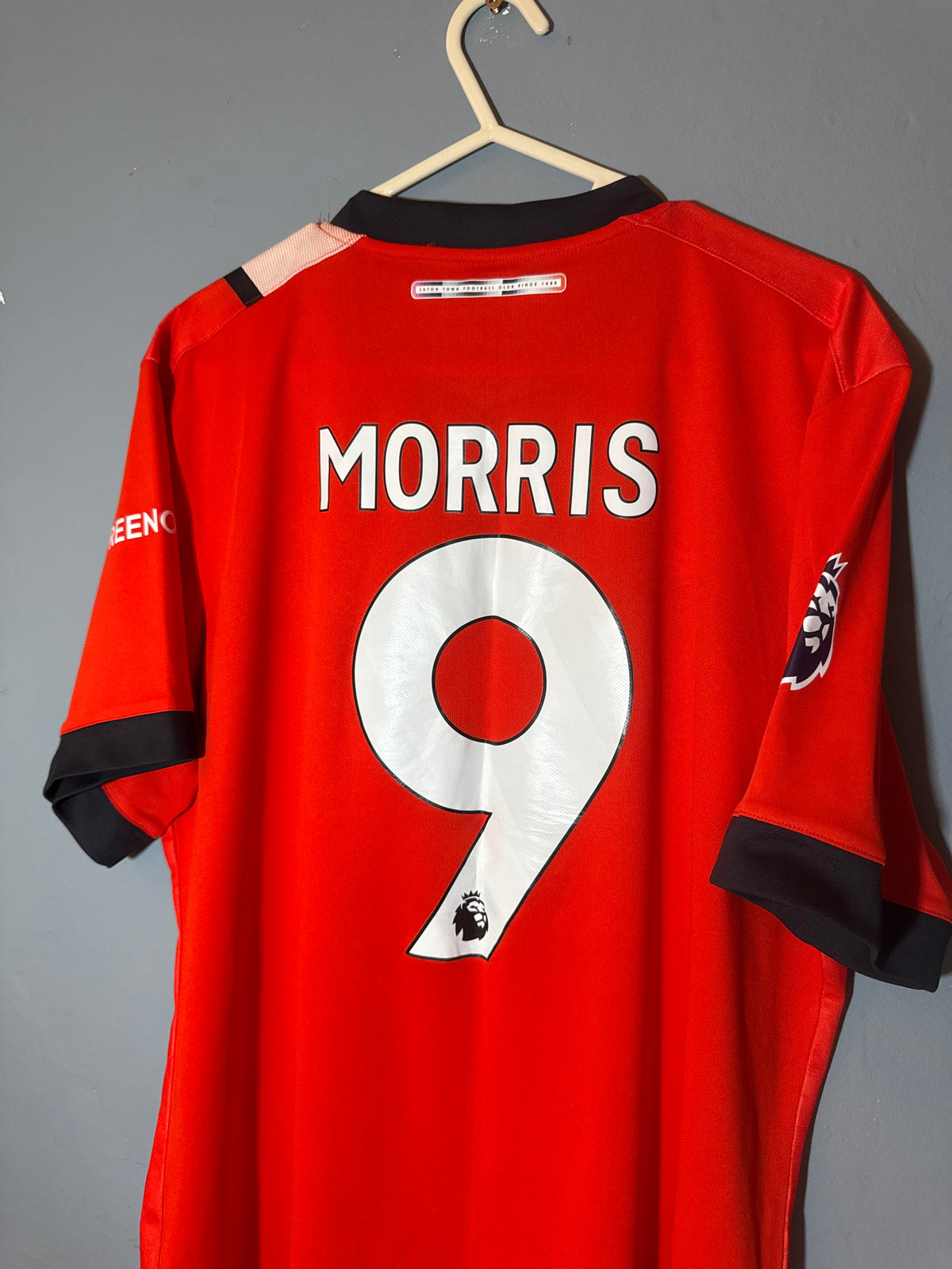Luton Town Football Shirt - 2023 / 2024 / 2025 - Home - XL - #9 Carlton Morris