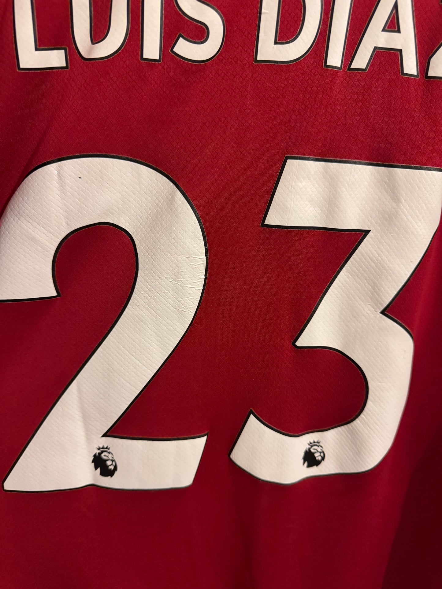 Liverpool Football Shirt - 2022 / 2023 - Home - Large - #23 Luis Diaz