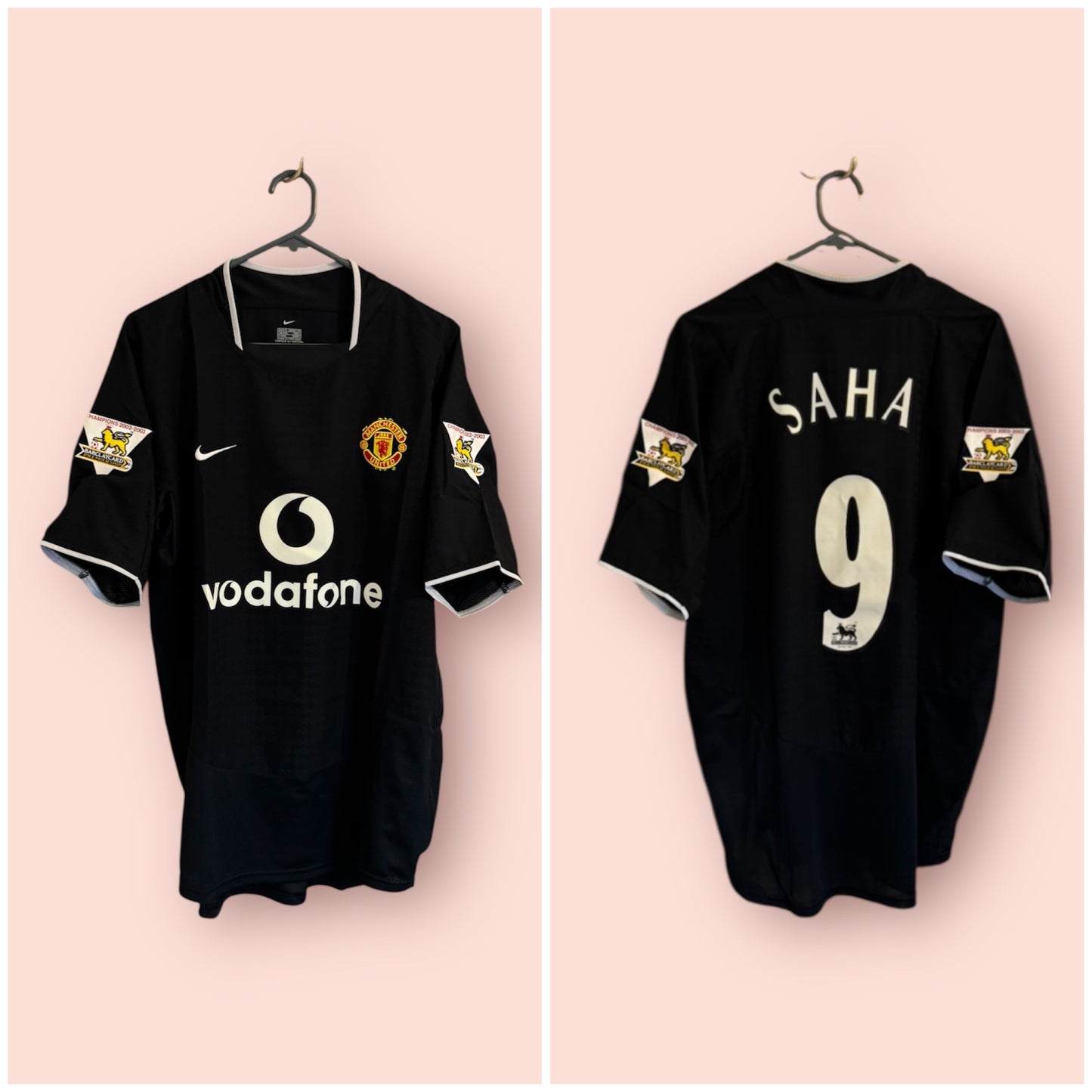 Manchester United Football Shirt - 2003 / 2004 - Away - Medium - #9 Louis Saha