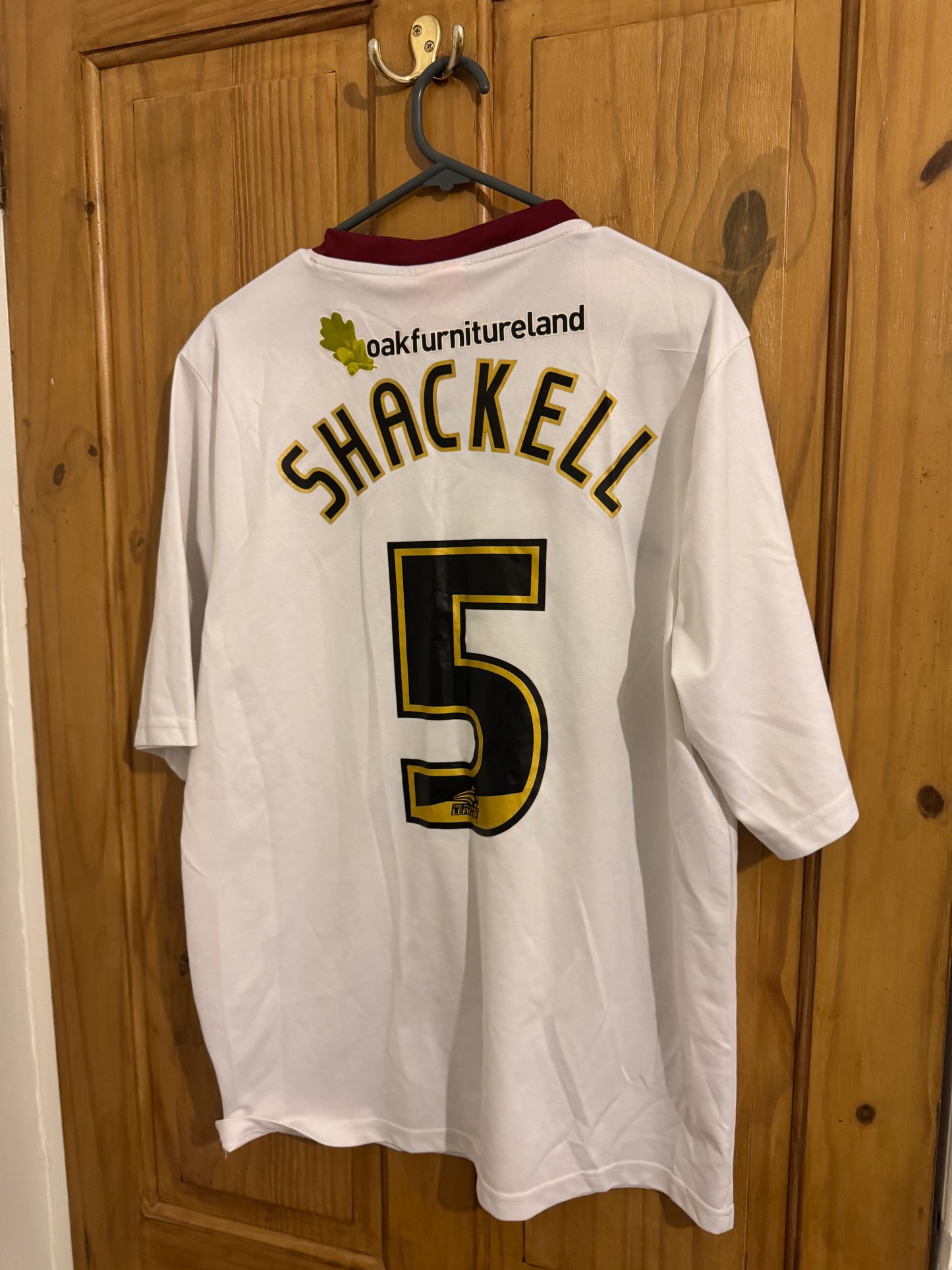 Burnley Football Shirt - Away - 2013 / 2014 - Large - #5 Jason Shackell - Rare