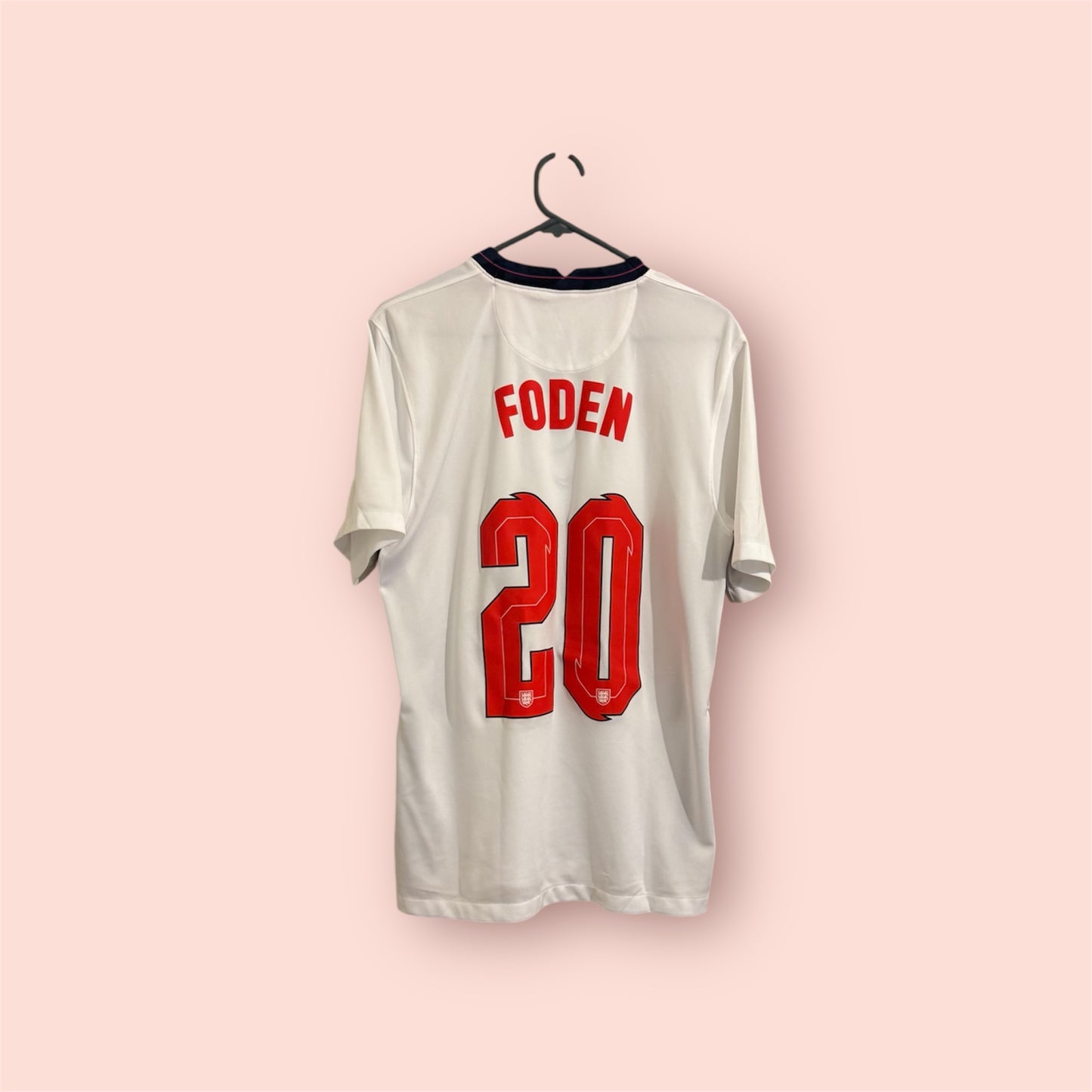 England Football Shirt - 2020 - Home - Medium - #20 Phil Foden