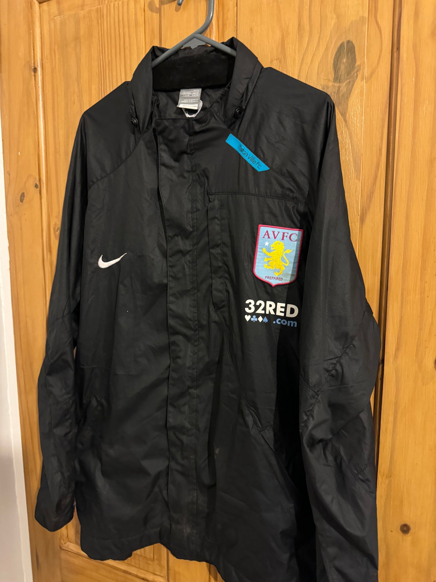 Aston Villa Football Coat - 2007 / 2008 Hooded Stormfit Waterproof Jacket - Large - Rare