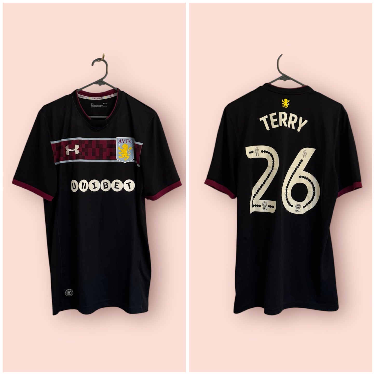 Aston Villa Football Shirt - 2017 / 2018 - Away - Medium - #26 John Terry