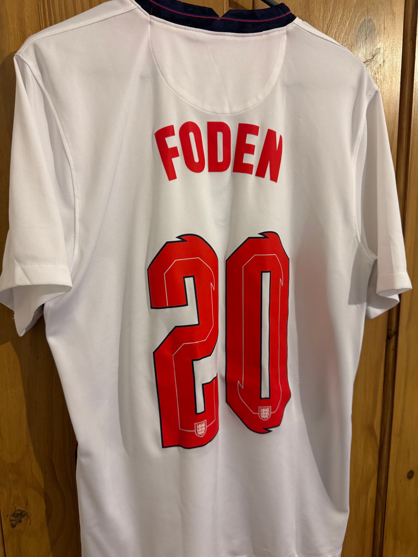 England Football Shirt - 2020 - Home - Medium - #20 Phil Foden