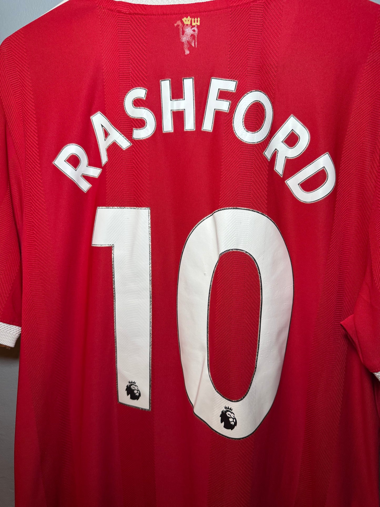 Manchester United Football Shirt - 2021 / 2022 - Home - Large - #10 Rashford - HEAT RDY