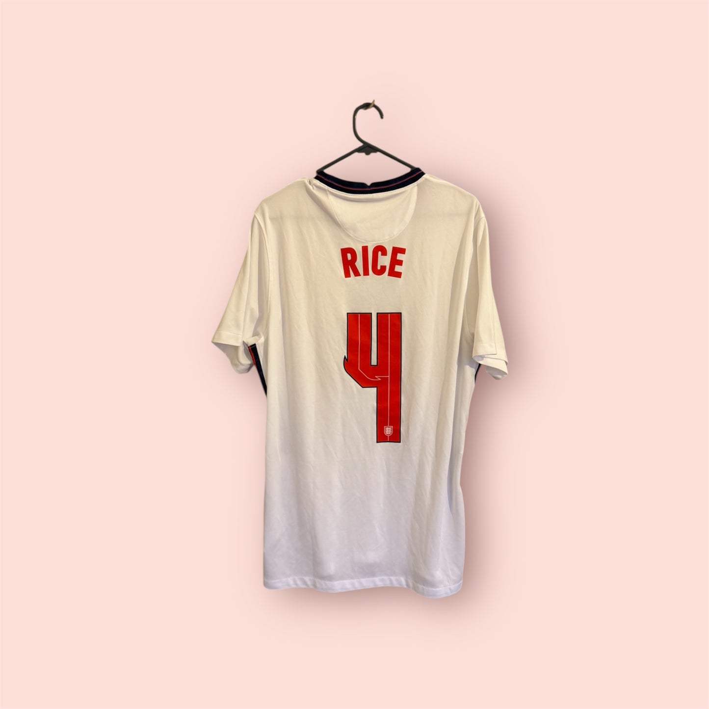 England Football Shirt - 2020 - Home - Large - #4 Declan Rice