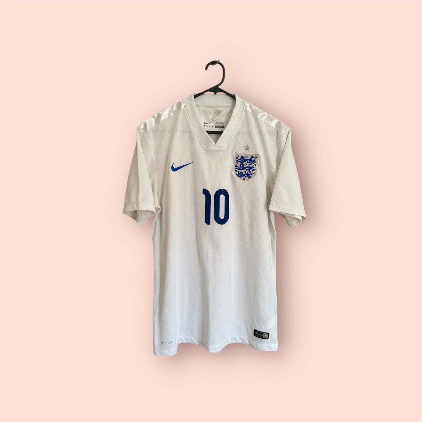 England Football Shirt - 2014 - Home - Medium - #10 Wayne Rooney