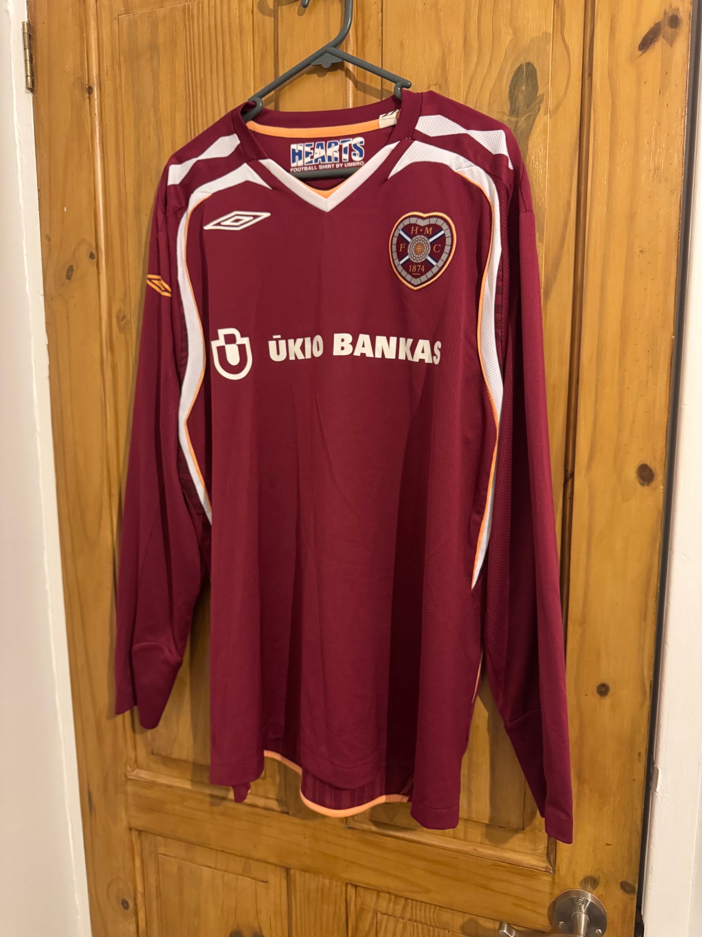 Heart Of Midlothian FC - Hearts Football Shirt - 2007 / 2008 - LS - XL - #9 Nade