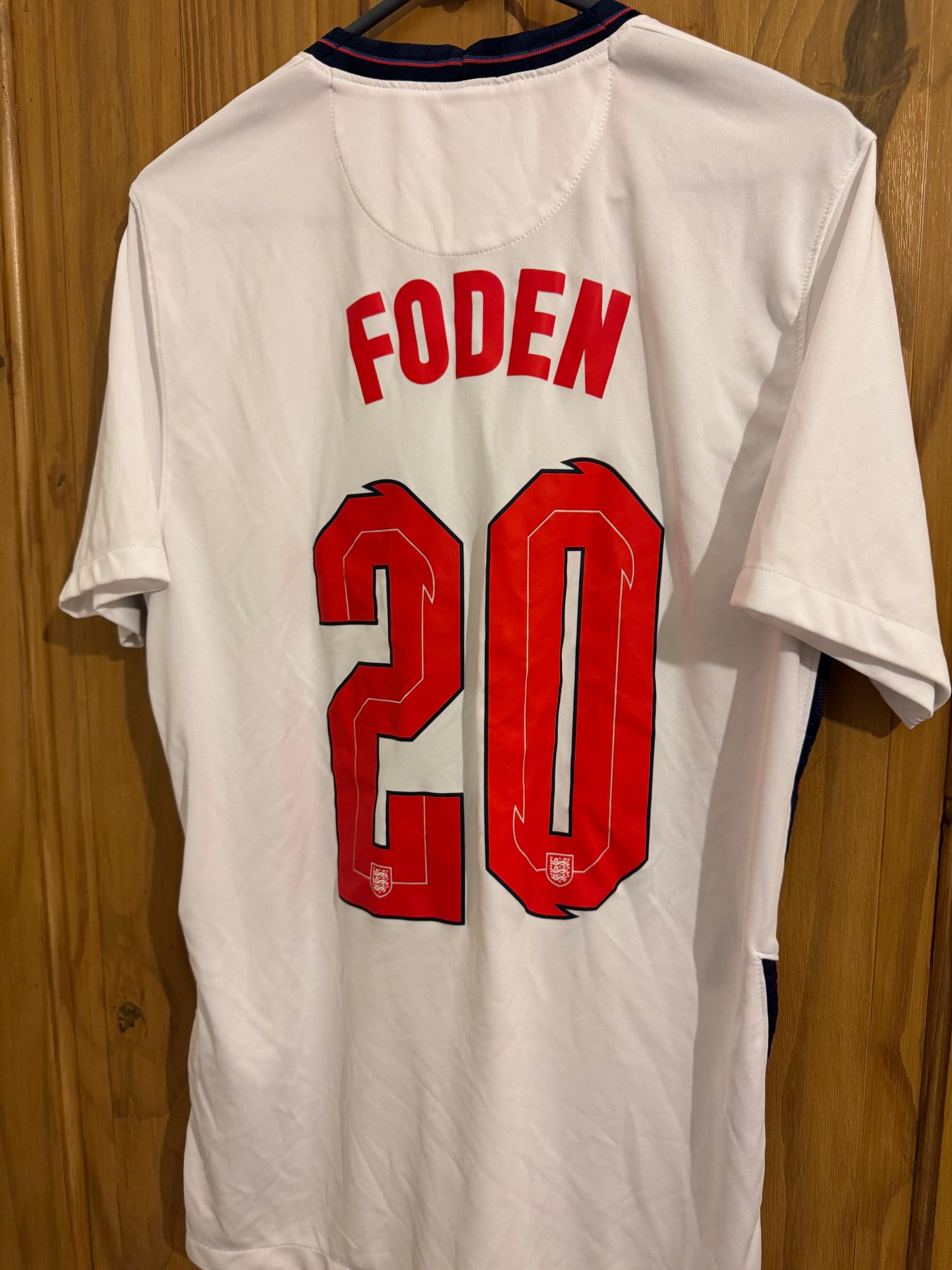 England Football Shirt - 2020 - Home - Medium - #20 Phil Foden