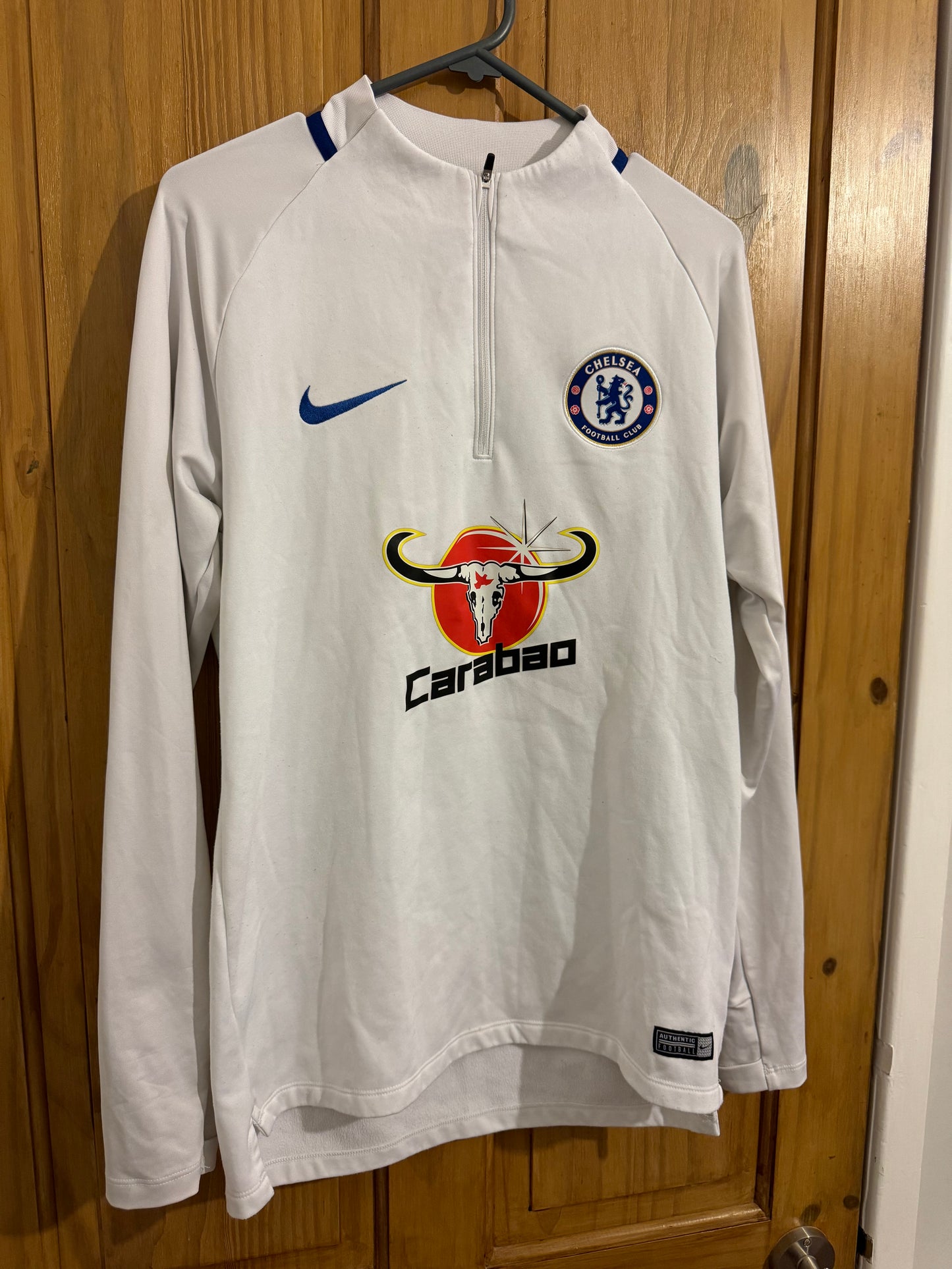 Chelsea Football Shirt - 2017 / 2018 - 1/4 Zip Drill Top - Dri Fit - Small