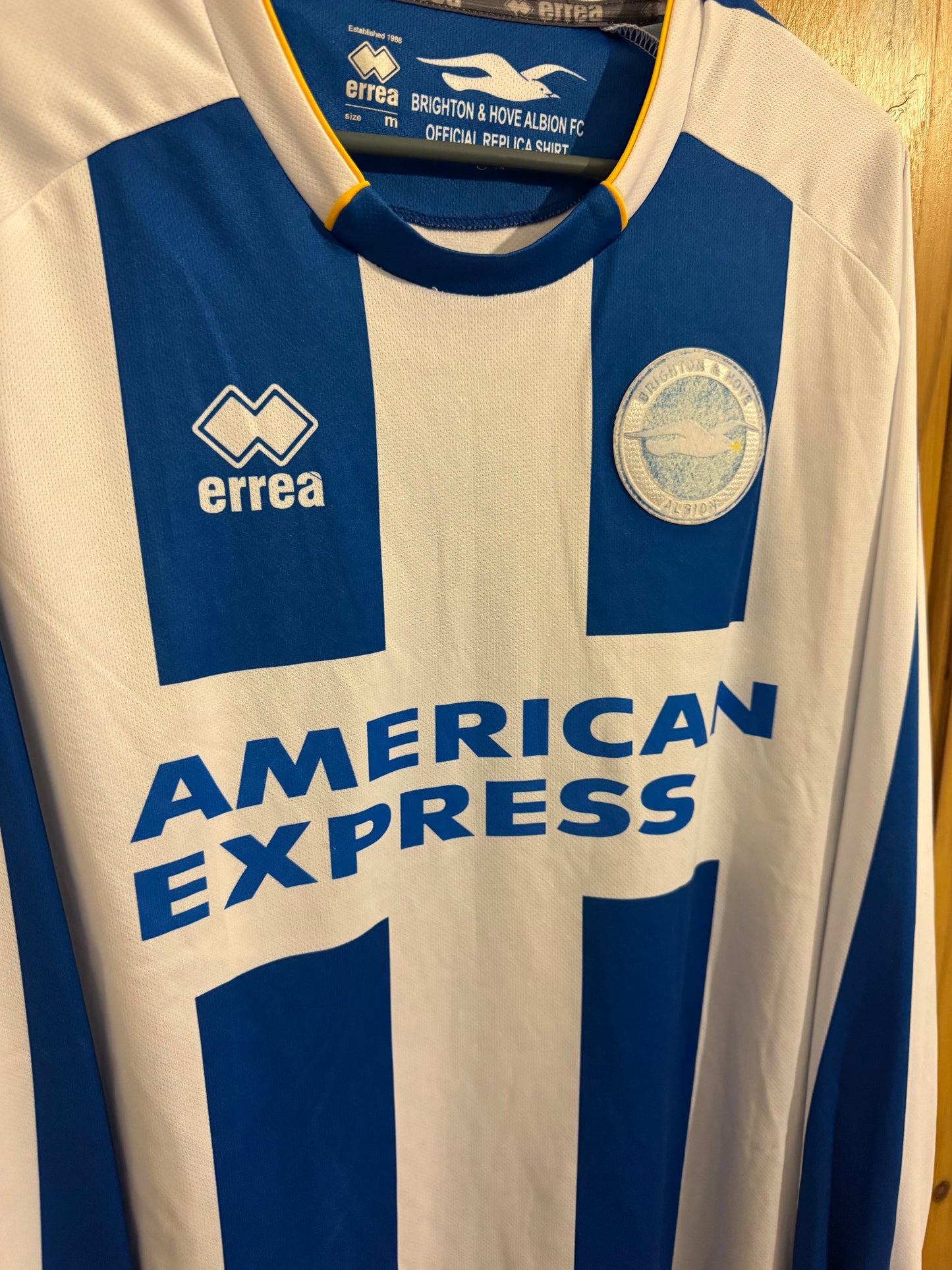 Brighton and Hove Albion Football Shirt - 2013 / 2014 - Home - Long Sleeve - Medium