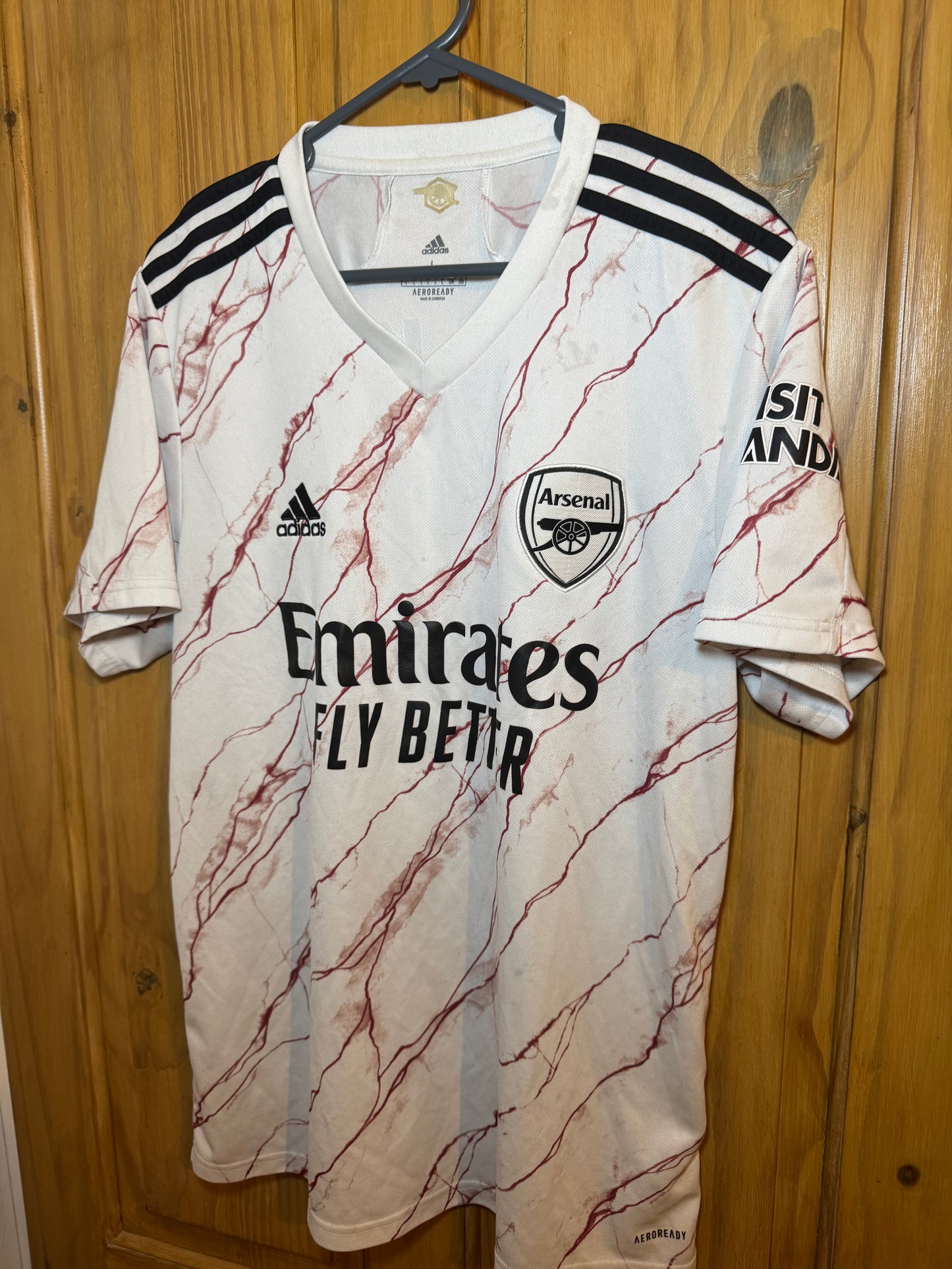Arsenal Football Shirt - 2020 / 2021 - Away - Large - #7 Bukayo Saka