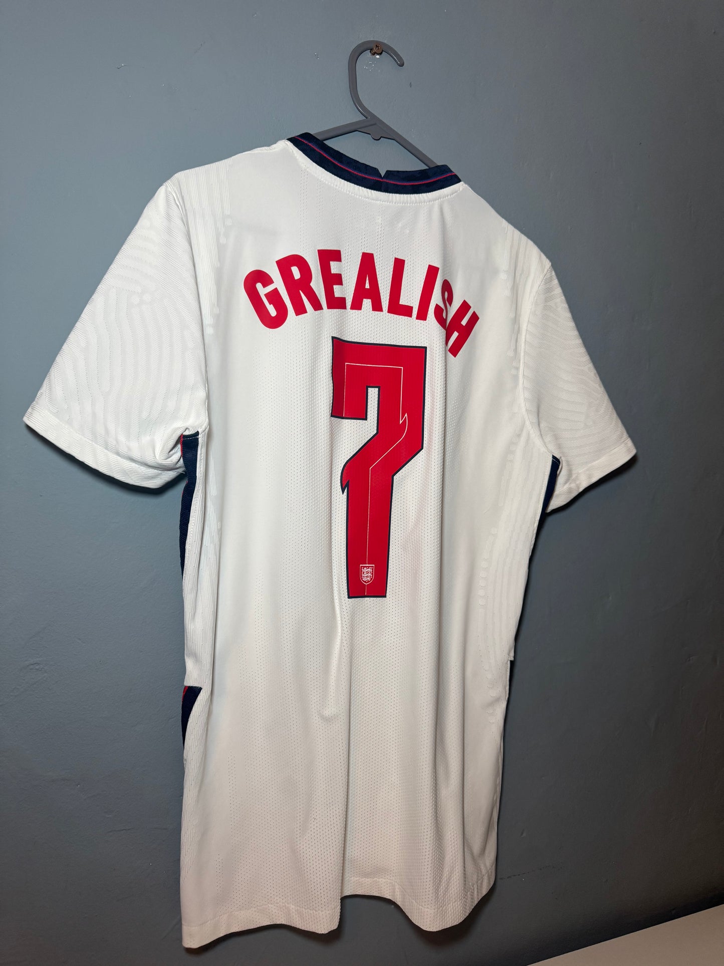 England Football Shirt - 2020 - Home - Medium - Vaporknit - #7 Jack Grealish