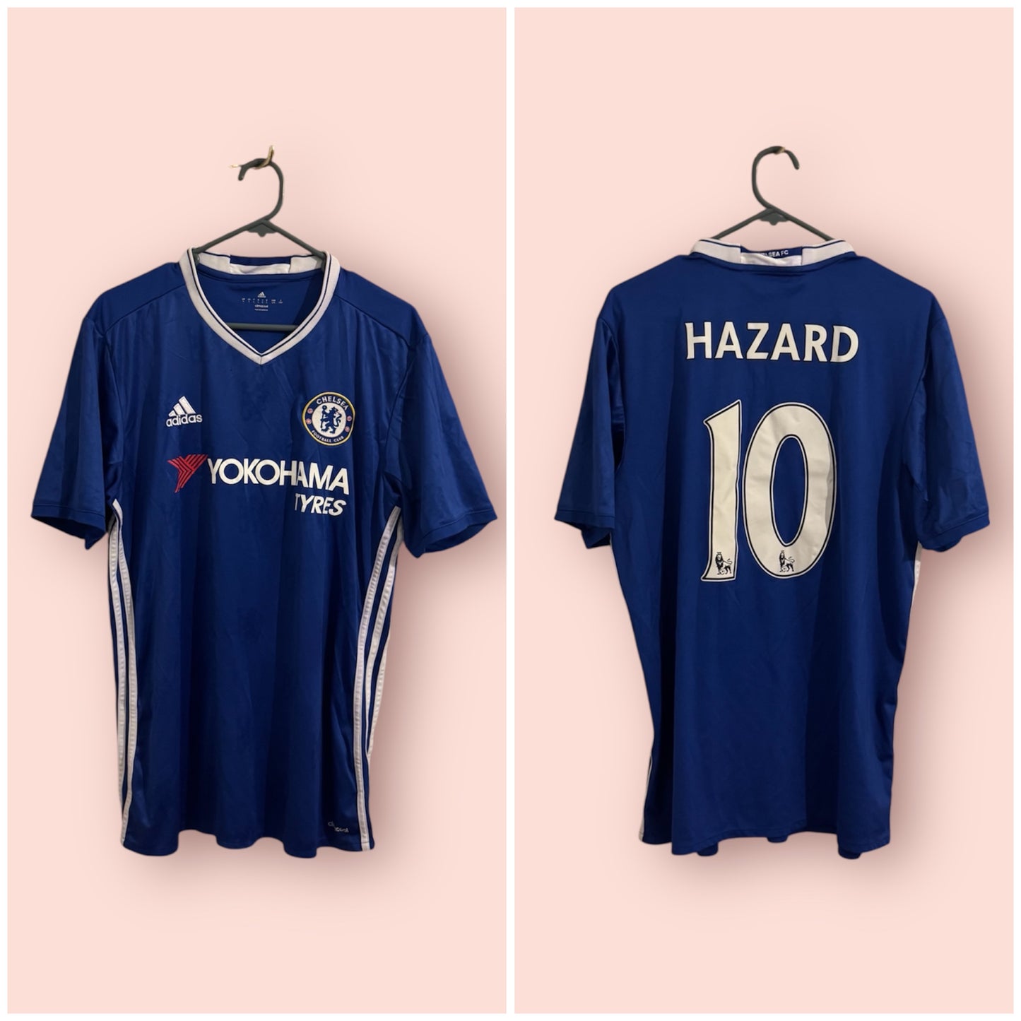 Chelsea Football Shirt - 2016 / 2017 - Home - Large - #10 Eden Hazard