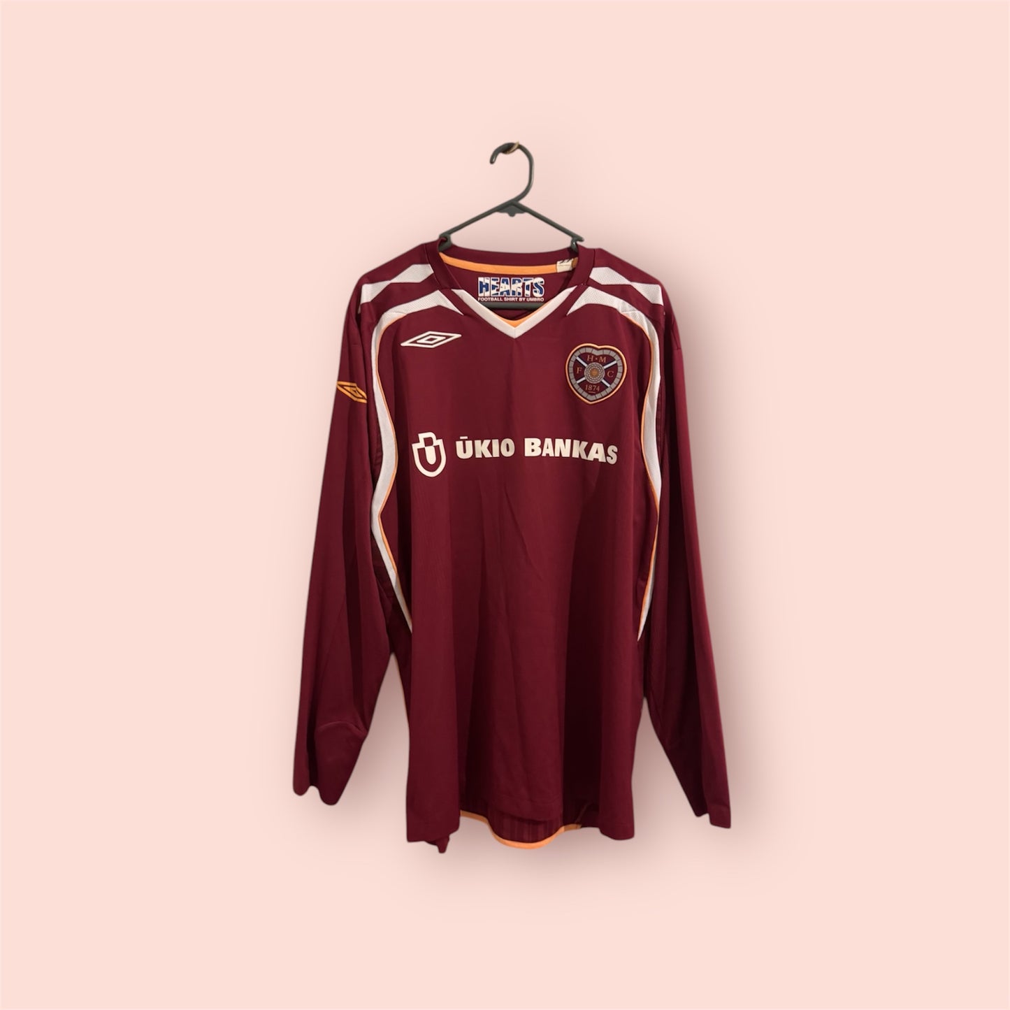Heart Of Midlothian FC - Hearts Football Shirt - 2007 / 2008 - LS - XL - #9 Nade