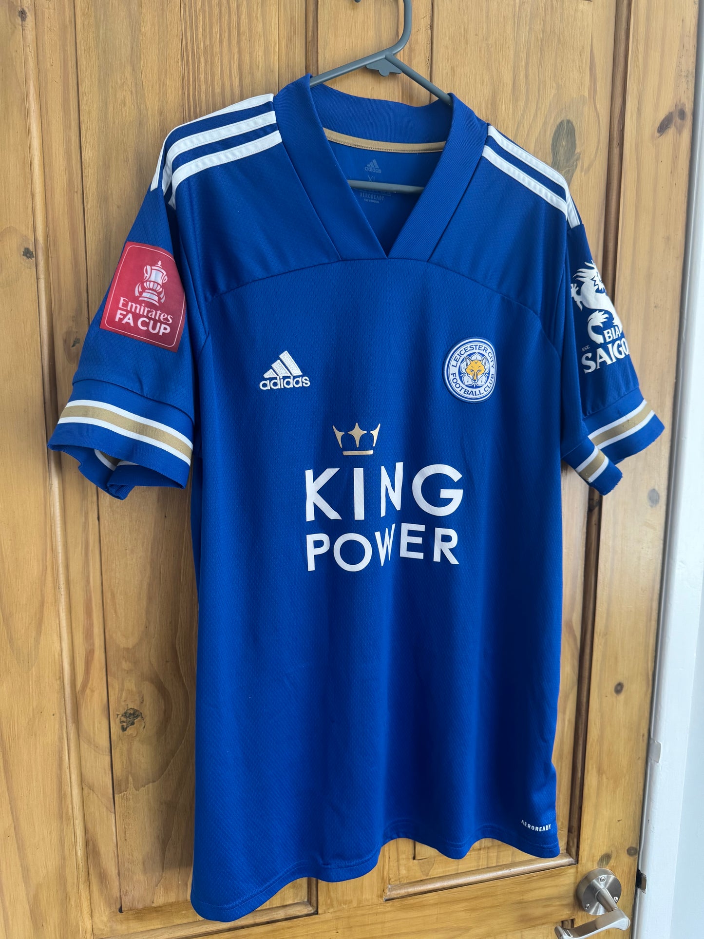 Leicester City Football Shirt - 2020 / 2021 - Home - XL - FA Cup Arm Patch