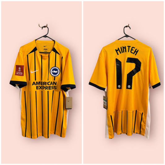 Brighton & Hove Albion Football Shirt - 2024 / 2025 - Away - XL - #17 Yankuba Minteh