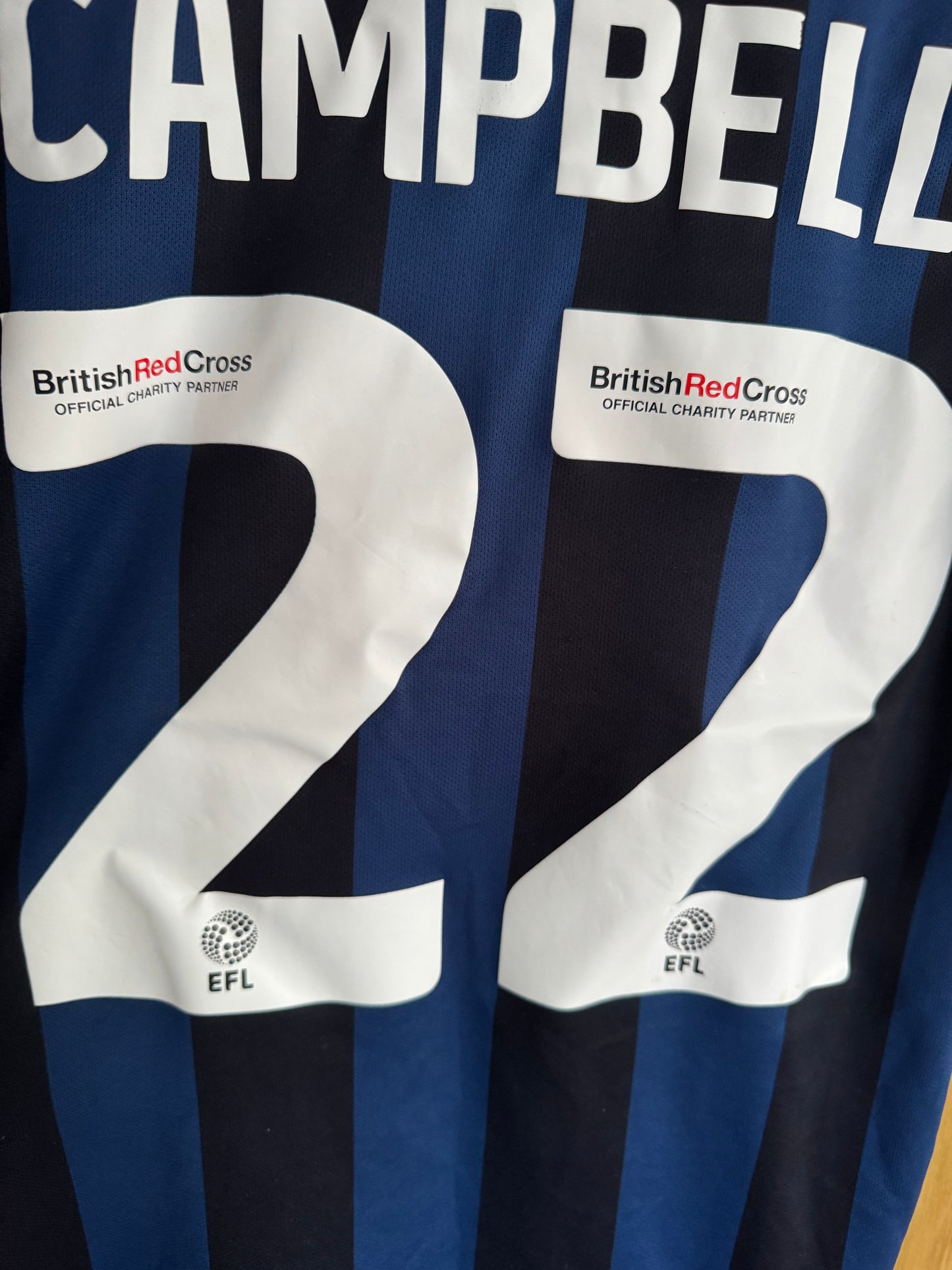 Luton Town Football Shirt - 2021 / 2022 - Third - Small - #22 Allan Campbell
