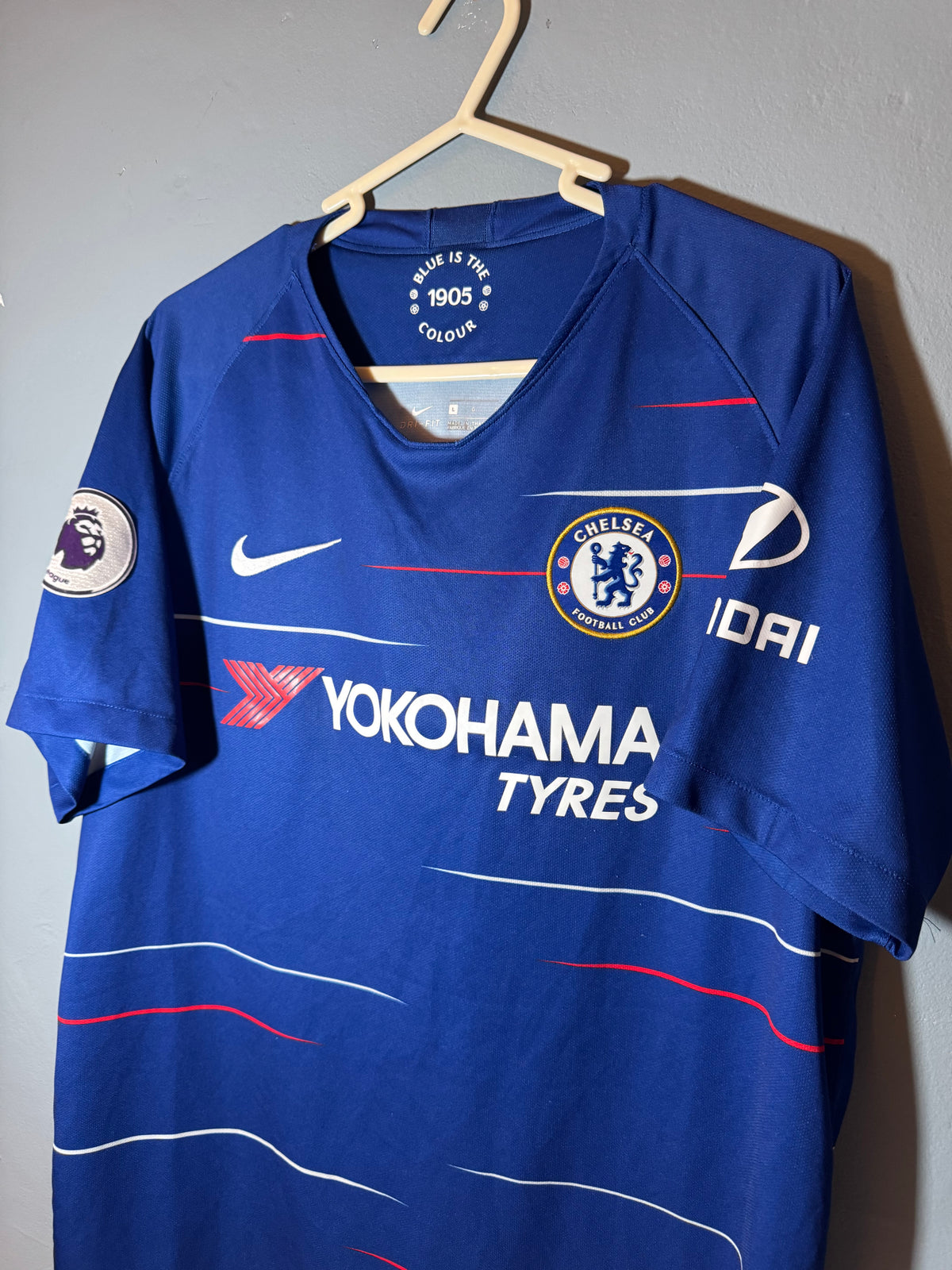 Chelsea Football Shirt - 2018 / 2019 - Home - Large - #10 Eden Hazard