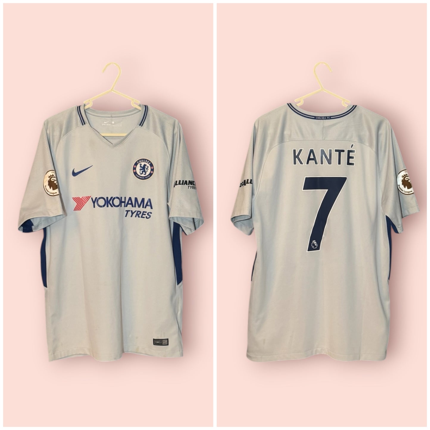 Chelsea Football Shirt - 2017 / 2018 - Away - Large - #7N'Golo Kante
