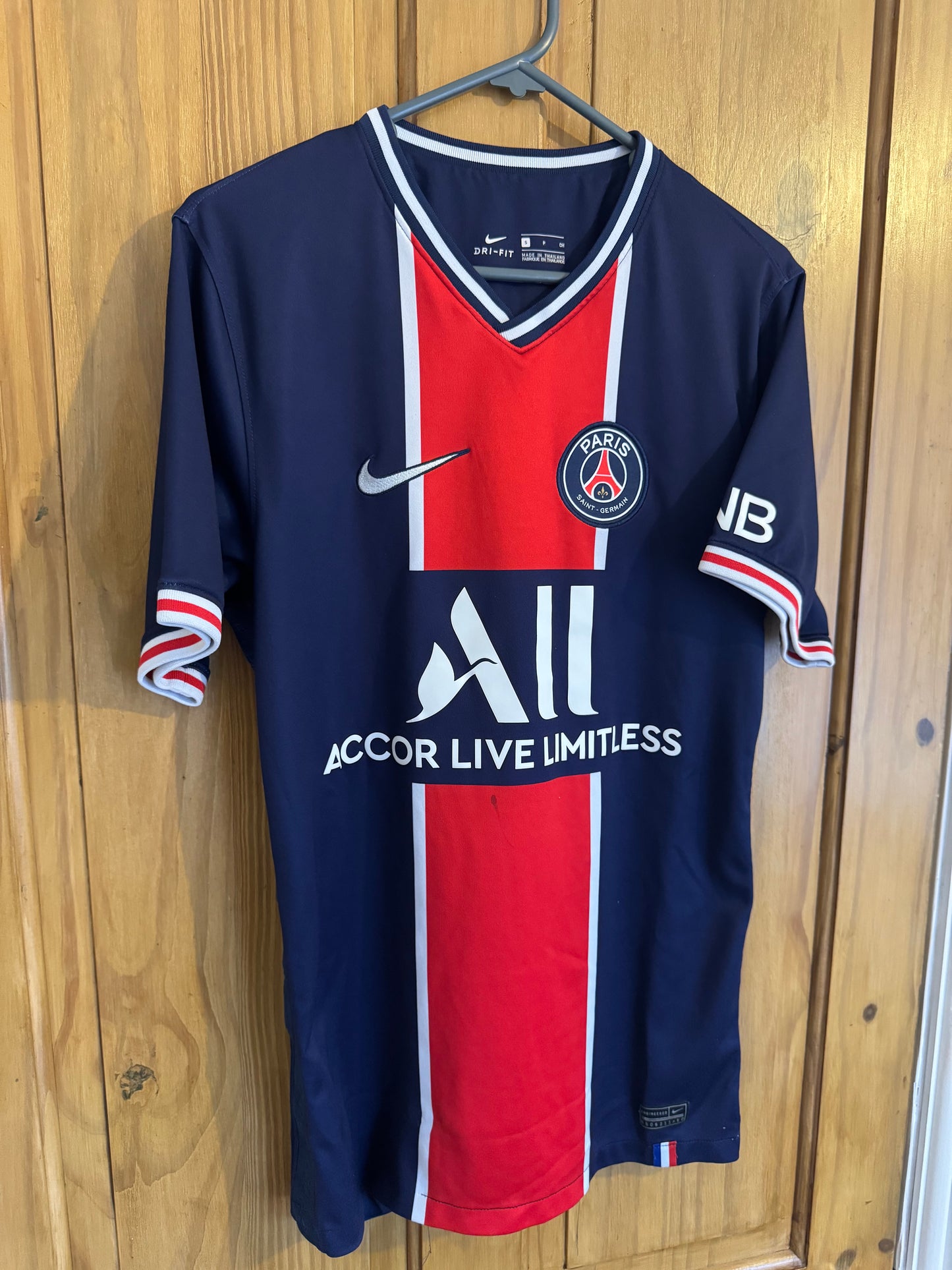 PSG Football Shirt - Paris Saint Germain - 2020 / 2021 - Home - Small - #7 Mbappe