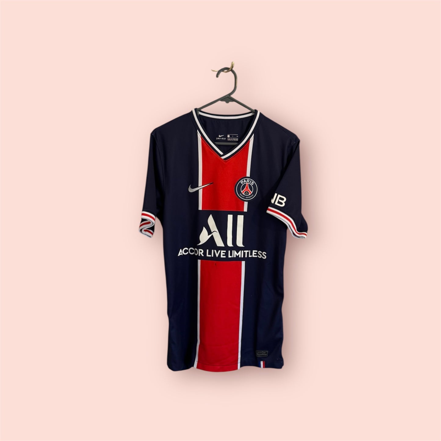 PSG Football Shirt - Paris Saint Germain - 2020 / 2021 - Home - Small - #7 Mbappe