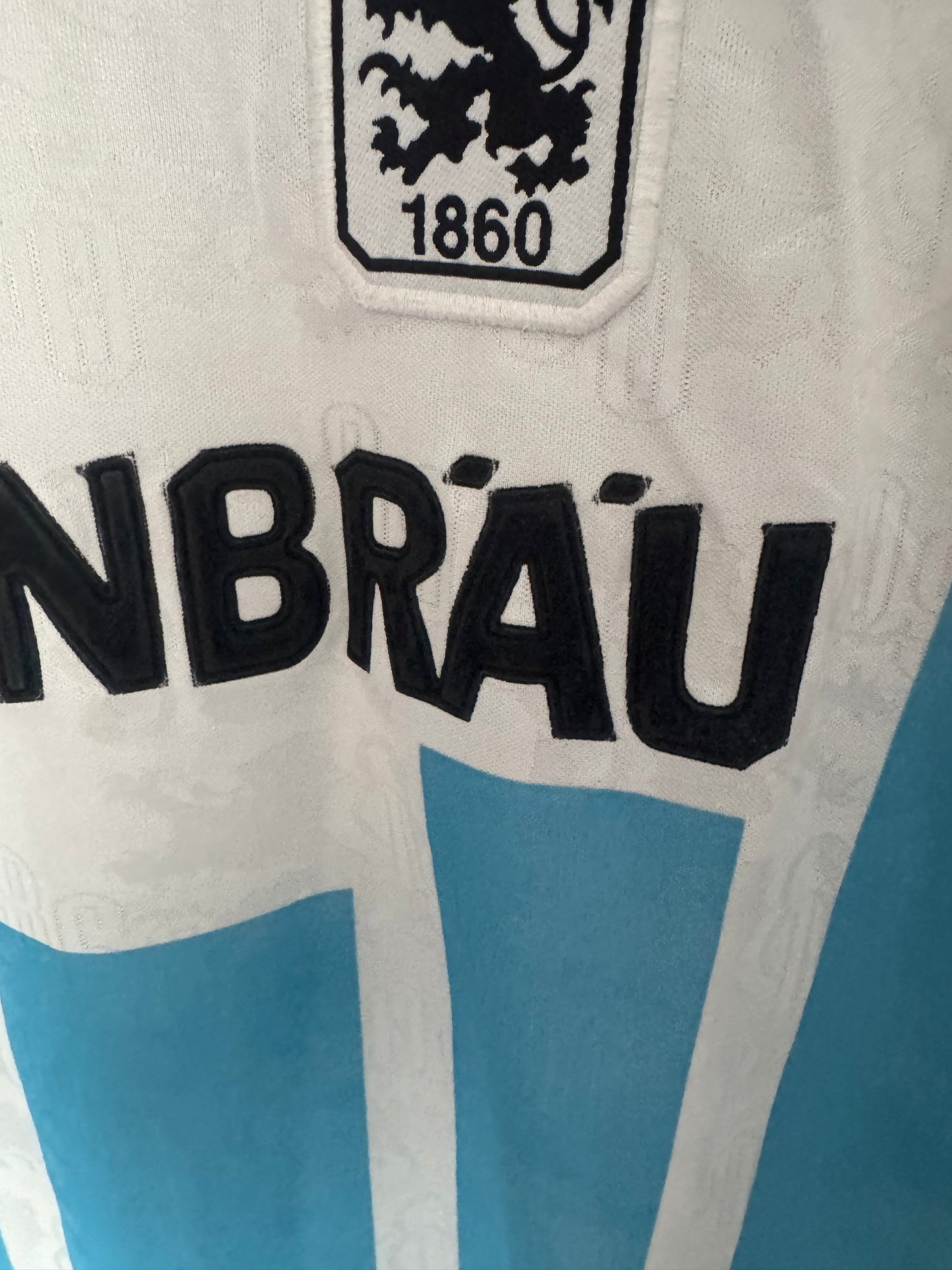 TSV 1860 Munich Munchen Football Shirt - 1996 / 1997 - Home - Large - Nike Löwenbräu