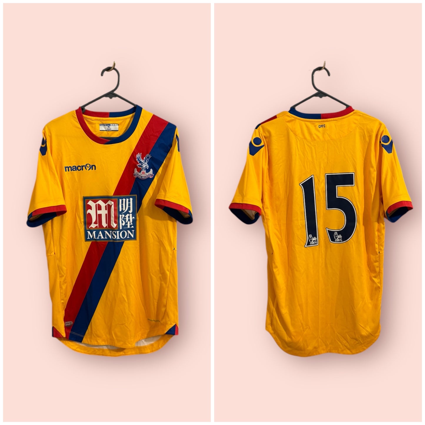 Crystal Palace Football Shirt - 2016 / 2017 - Away - Large - #15 - Full Kit