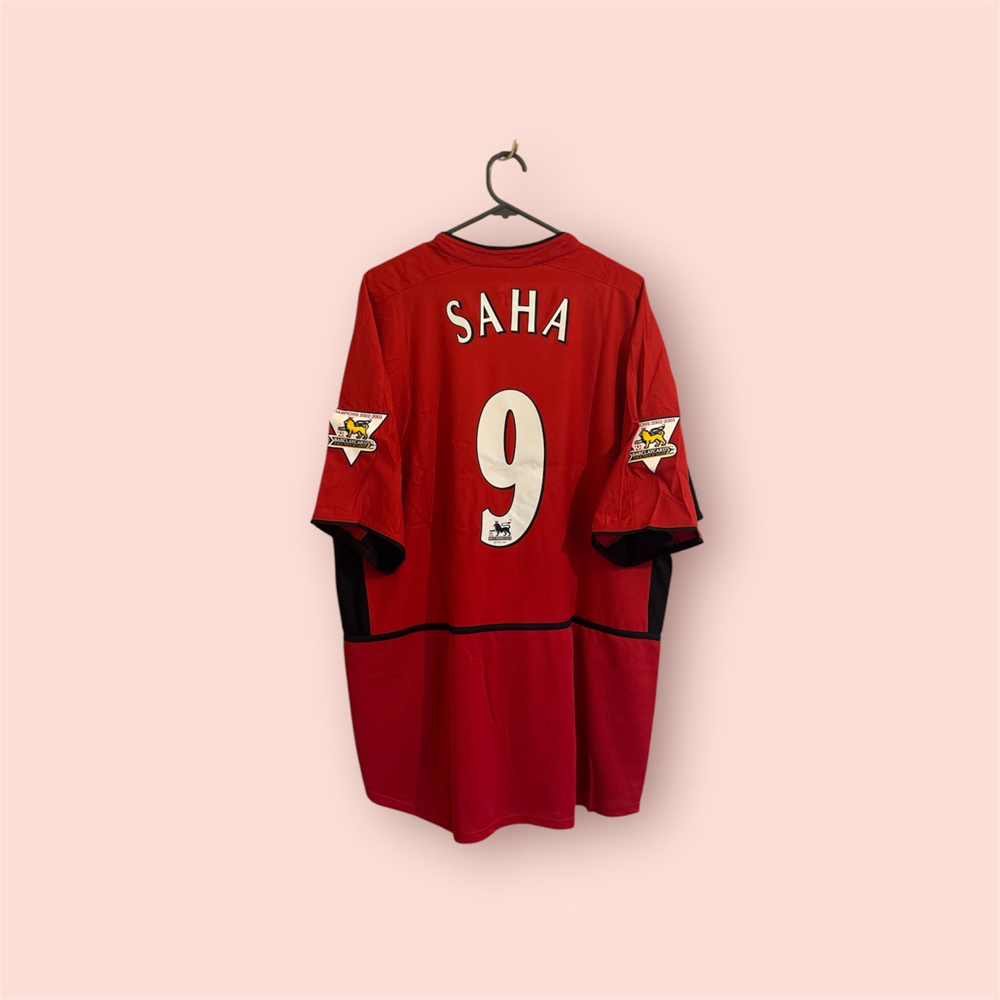 Manchester United Football Shirt - 2002 / 2003 / 2004 - Home - XL - #9 Saha