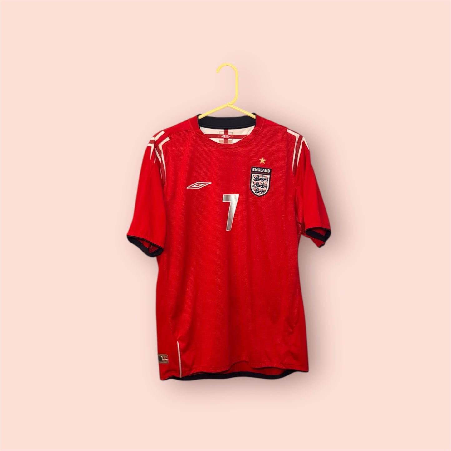 England Football Shirt - 2004 / 2005 / 2006 - Away - Large - #7 David Beckham