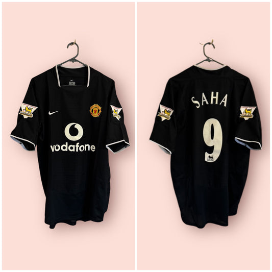 Manchester United Football Shirt - 2003 / 2004 - Away - Medium - #9 Louis Saha