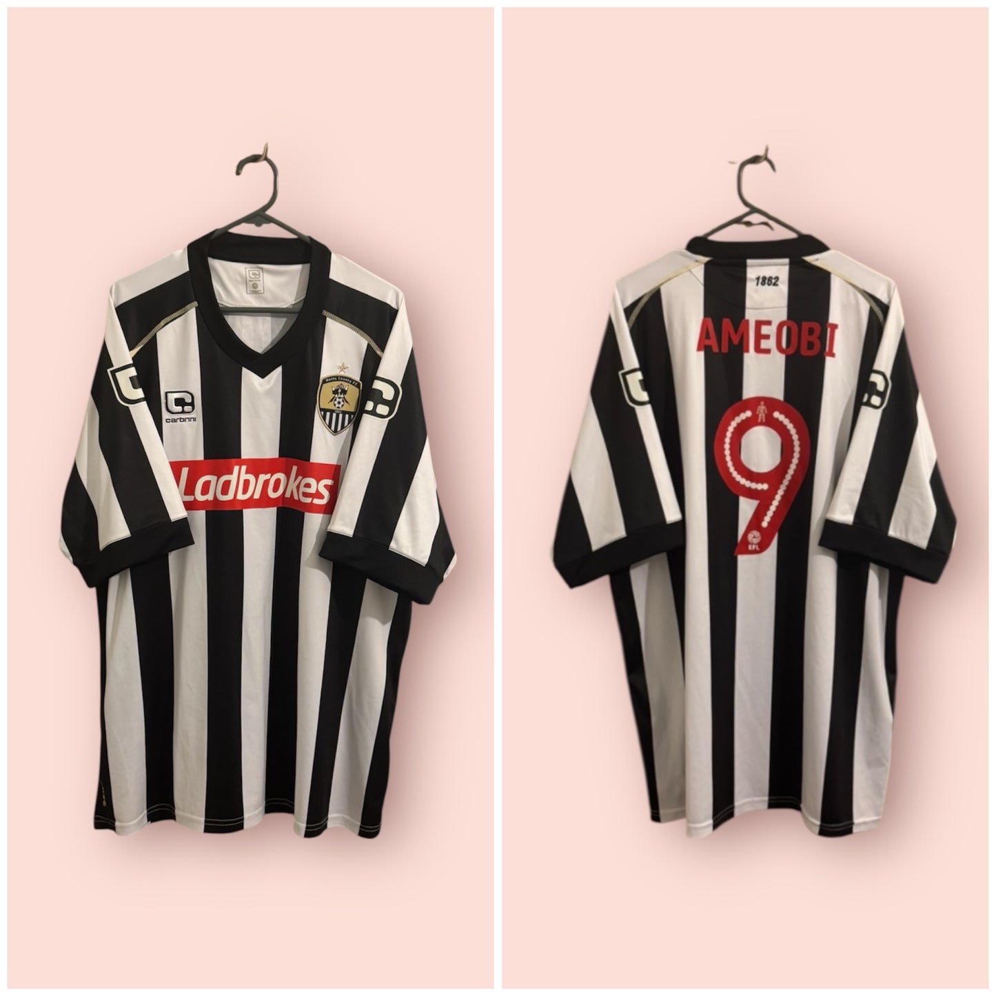 Notts County Football Shirt - 2016 / 2017 - Home - 3XL - #9 Shola Ameobi