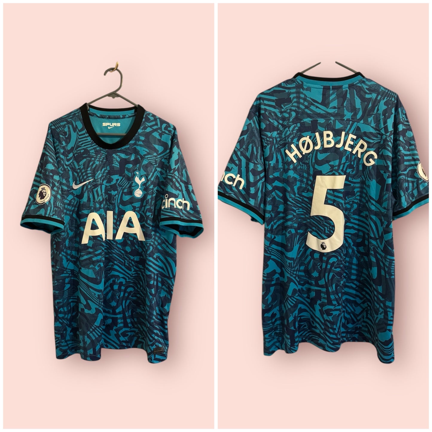 Tottenham Hotspur Football Shirt - 2022 / 2023 - Third - XL - #5 Hojbjerg