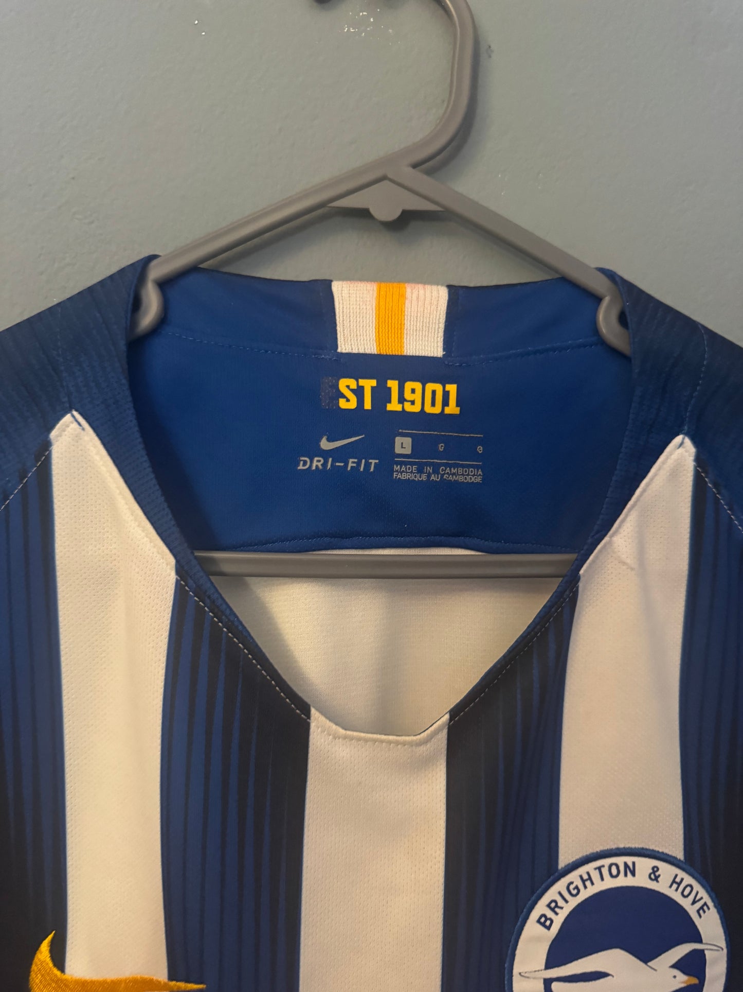 Brighton & Hove Albion Football Shirt - 2019 / 2020 - Home - Large