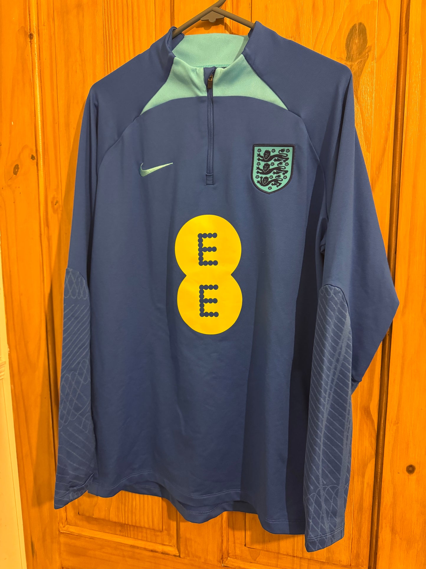 England Football Shirt - 2021 / 2022 / 2023 - 1/4 Zip Training Top - Large