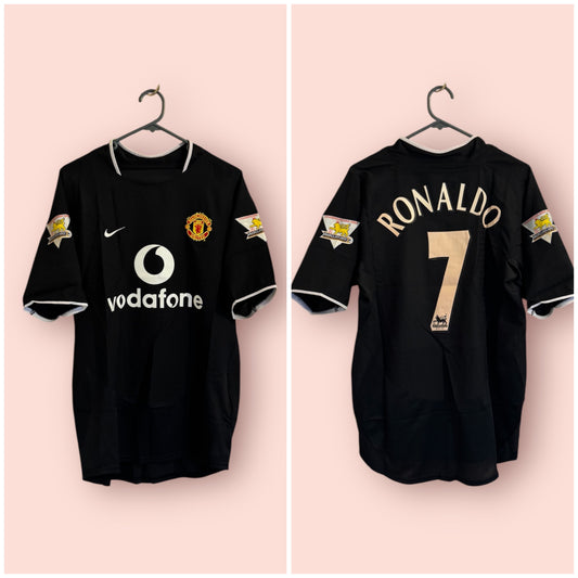 Manchester United Football Shirt - 2003 / 2004 - Away - Small - #7 Cristiano Ronaldo
