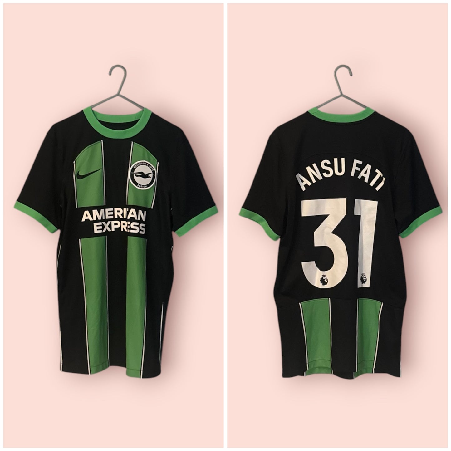 Brighton & Hove Albion Football Shirt - 2023 / 2024 - Away - Small - #31 Ansu Fati