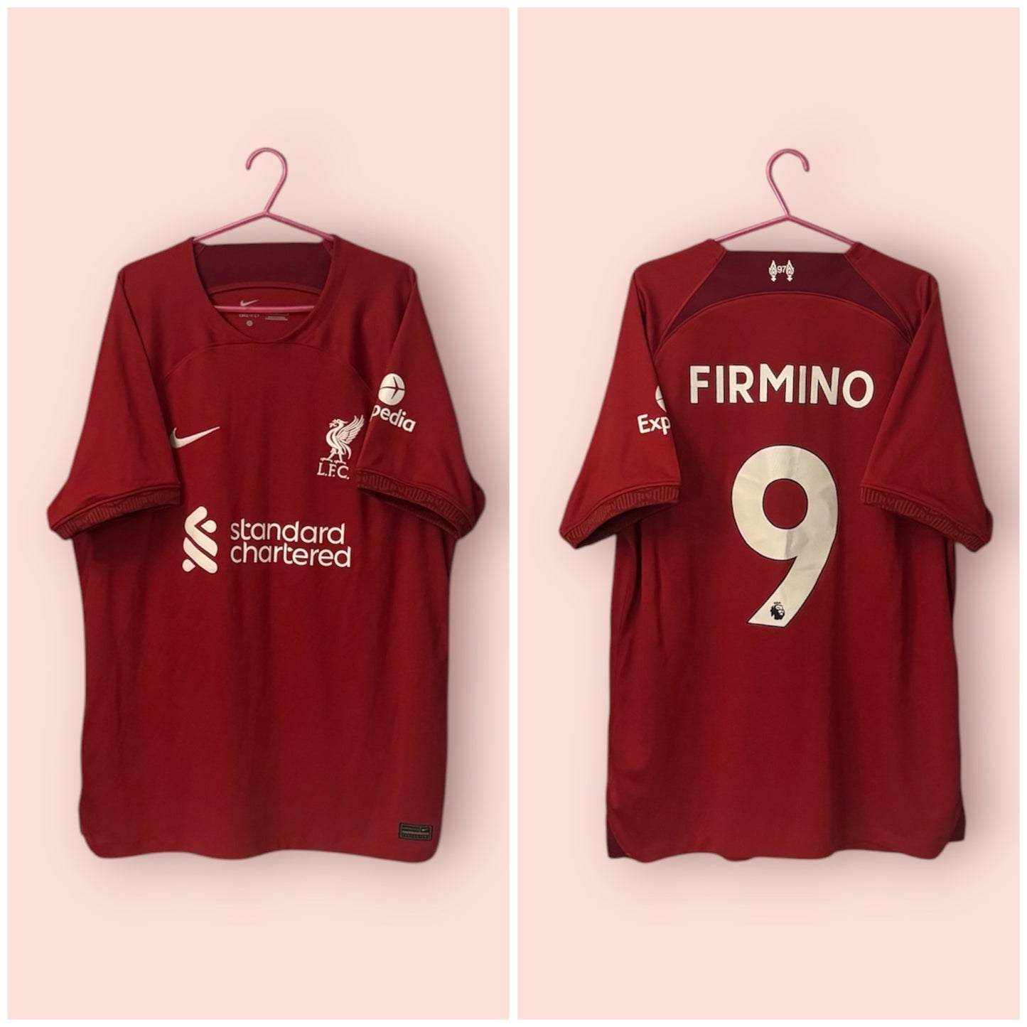 Liverpool Football Shirt - 2022 / 2023 - Home - Large - #9 Roberto Firmino