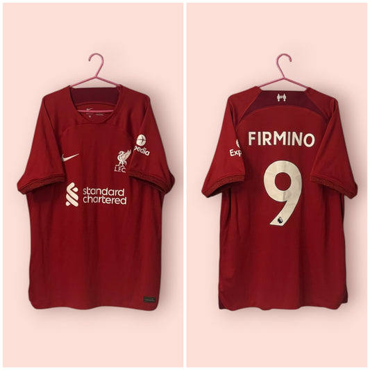 Liverpool Football Shirt - 2022 / 2023 - Home - Large - #9 Roberto Firmino