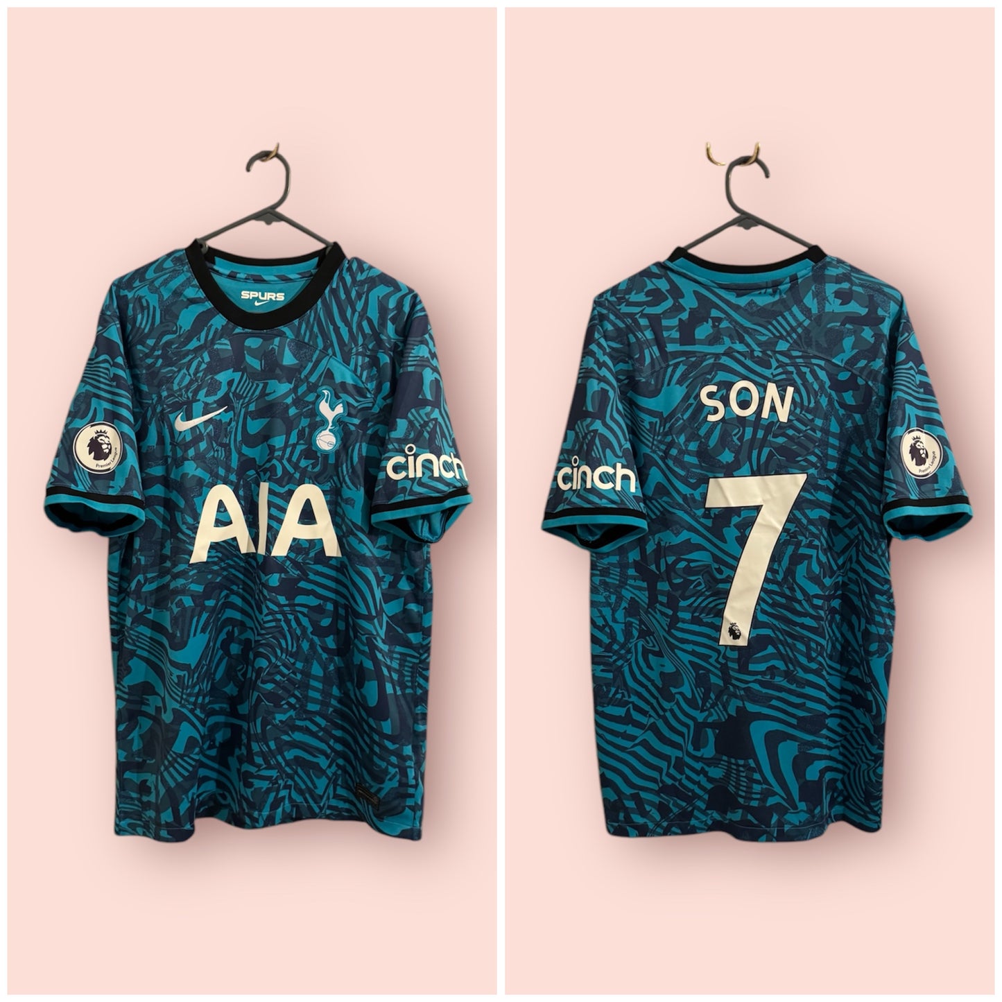 Tottenham Hotspur Football Shirt - 2022 / 2023 - Third - Large - #7 Son