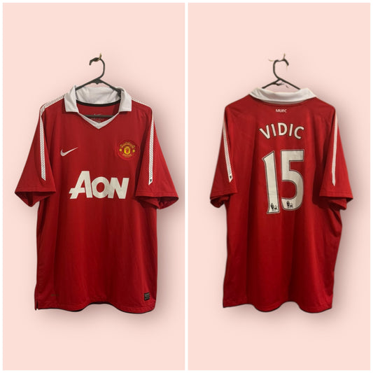 Manchester United Football Shirt - 2010 / 2011 - Home - XL - #15 Nemanja Vidic