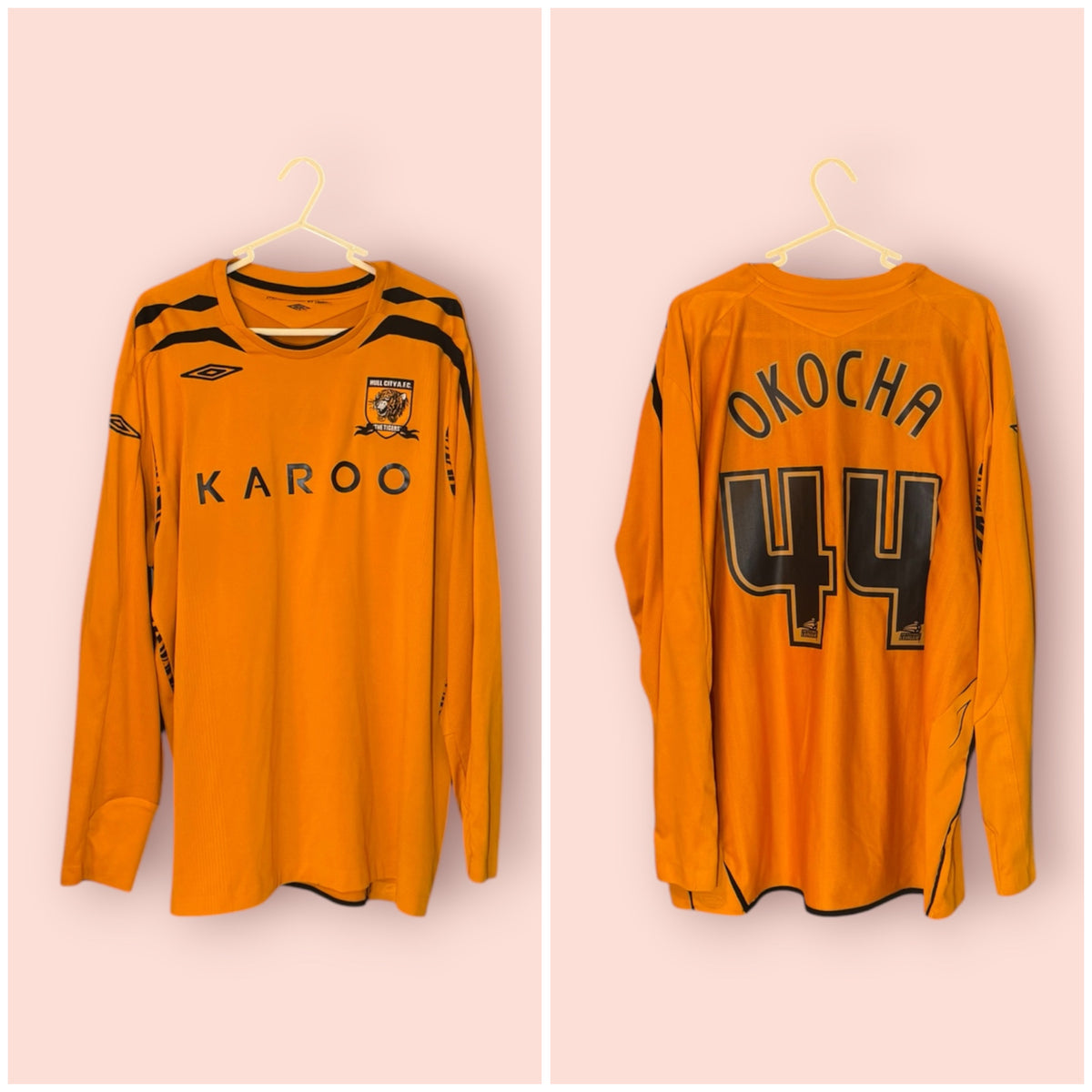 Hull City A.F.C. Football Shirt - 2007 / 2008 - Home - XXL - #10 Jay Jay Okocha - Rare