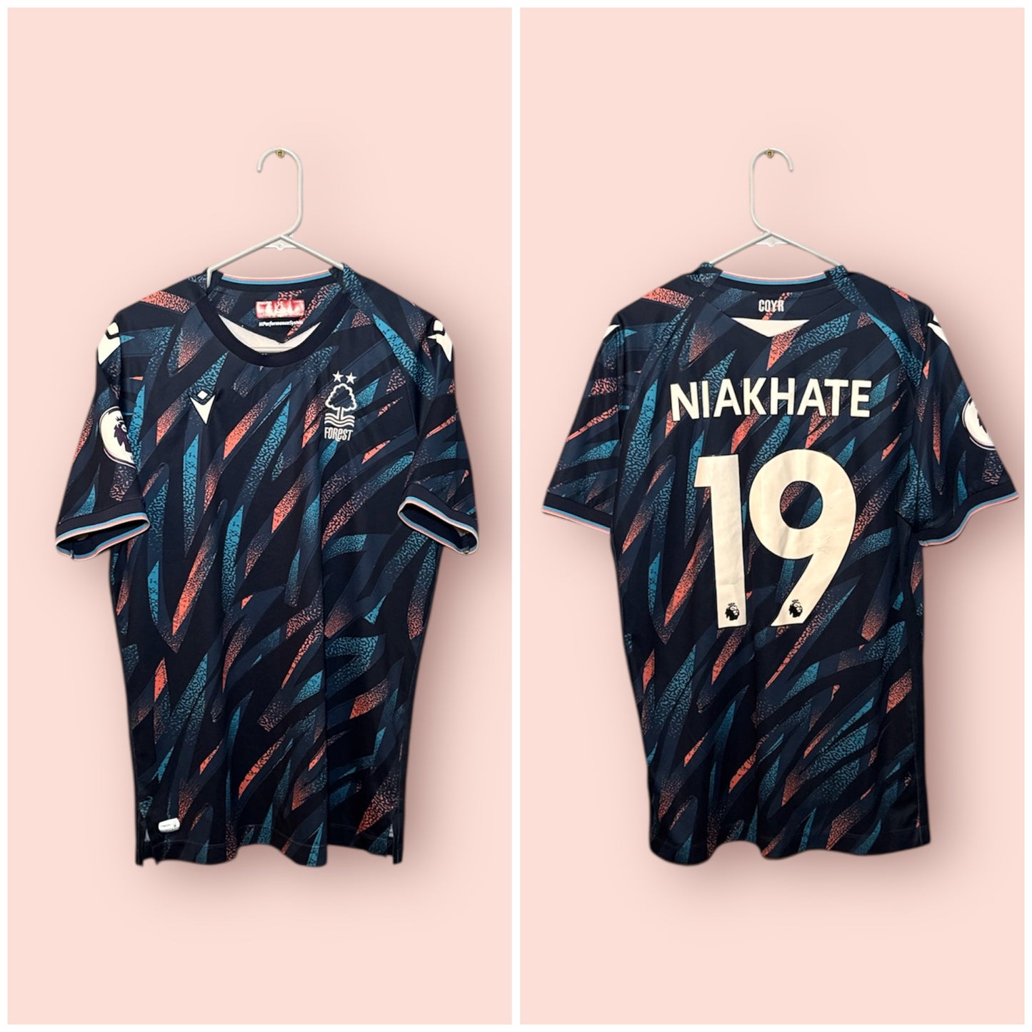 Nottingham Forest Football Shirt - 2022 / 2023 - Third - Large - #19 Niakhate