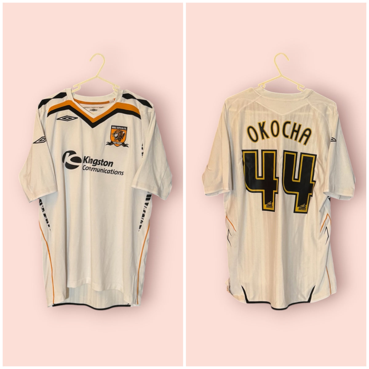 Hull City A.F.C. Football Shirt - 2007 / 2008 - Away - Large - #10 Jay Jay Okocha - Rare