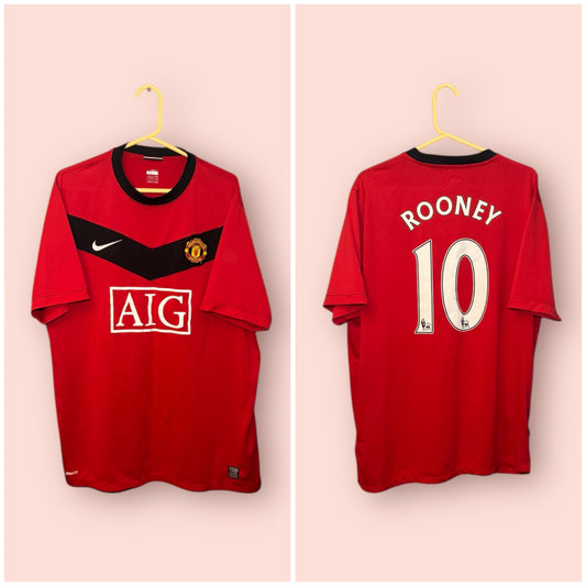 Manchester United Football Shirt - 2009 / 2010 - Home - XXL - #10 Wayne Rooney