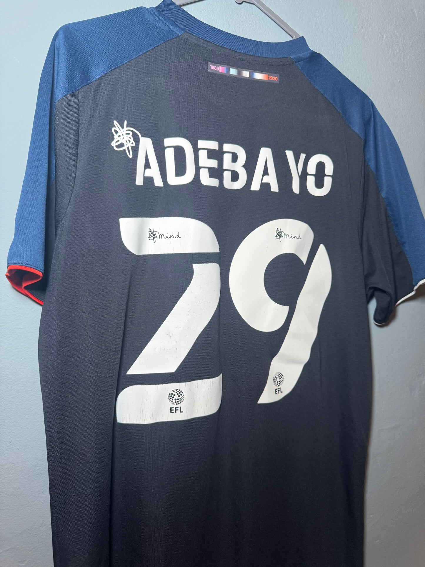 Luton Town Football Shirt - 2020 / 2021 - Third - Medium - #29 Elijah Adebayo